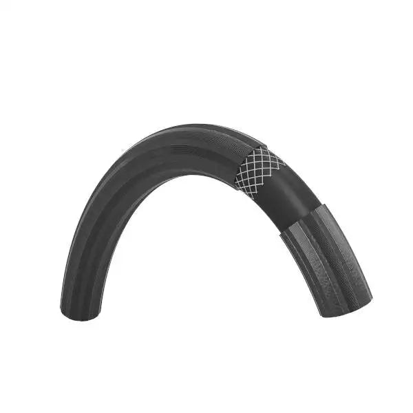 Black washdown hose made of thermoplastic rubber with polyester thread mesh - United Flexible