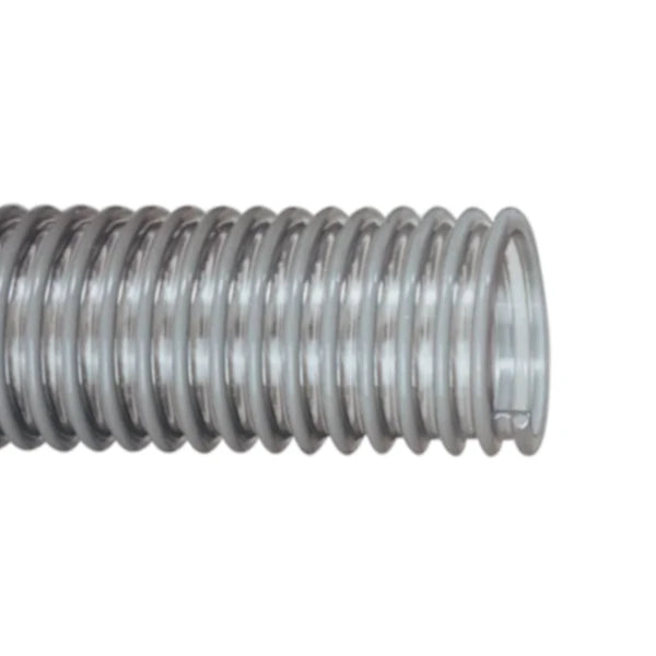 Tigerflex SH Series clear PVC suction hose with rigid PVC helix — lightweight and flexible for alluvial gold dredging