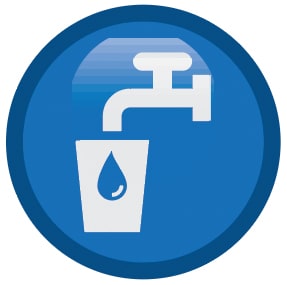 Transport of water icon
